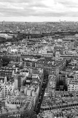Panoramic view of the city of Paris, France