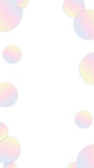 Cute and pop simple frame background of gradient bubbles