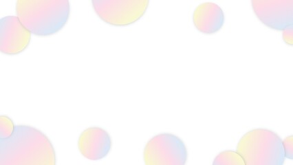 Cute and pop simple frame background of gradient bubbles