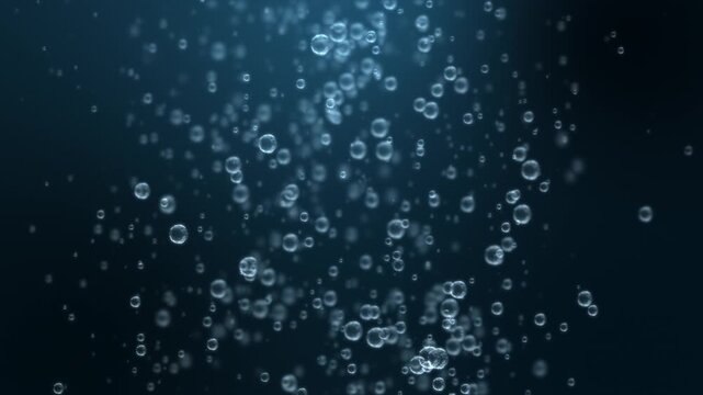 Under Water Bubble float in clear blue water.