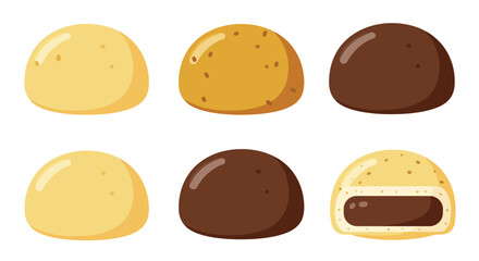 An assortment of colorful round candies with varied textures and coatings