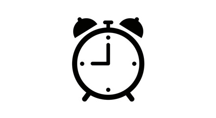 Retro Alarm Clock Vector Illustration Representing Time Management and Deadlines