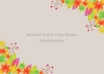 紅葉で飾る秋のフレーム