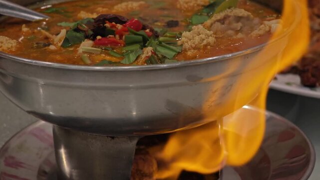 sour and spicy soup with snakehead fish