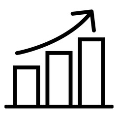 business graph with arrow