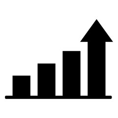 business graph with arrow