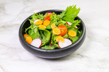 Healthy fresh green salad plate