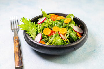 Healthy fresh green salad plate
