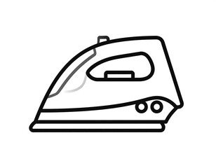 Minimalist Iron Icon - A Symbol of Laundry and Household Chores.