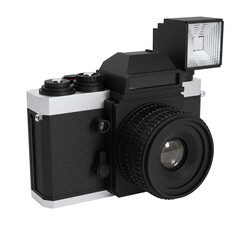 Detailed Digital Render of a Vintage Analog Photography Camera Gear