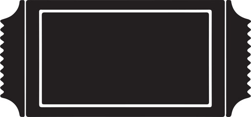 Black Movie Ticket Silhouette Icon