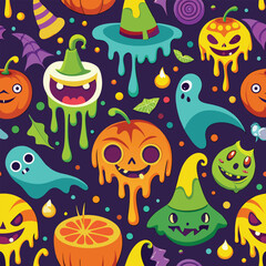 halloween seamless pattern