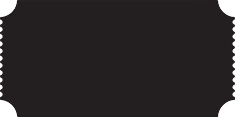 Black Movie Ticket Silhouette Icon