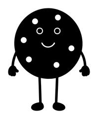 Vector art of cartoon cookie character
