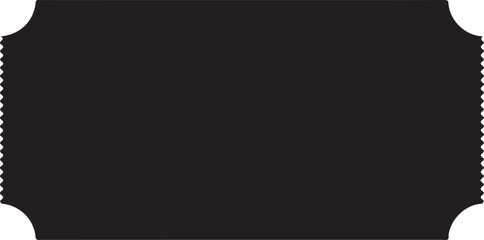 Black Movie Ticket Silhouette Icon