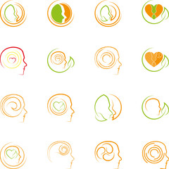 Kopf, Mensch, Logos Sammlung, Person, Arztpraxis Logos Sammlung, Mensch Logo, Icon