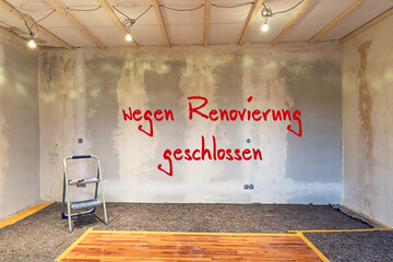 wegen Renovierung geschlossen