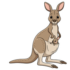 kangaroo with baby