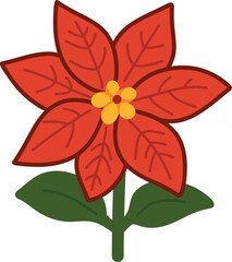 Red Poinsettia Flower