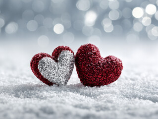 Obraz premium Romantic Couple Concept with Heart Decor