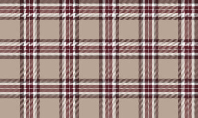 Seamless plaid patterns in beige, brown, red, and white combine softness with sharp shades for a fashionable design that stands out with charm and uniqueness.