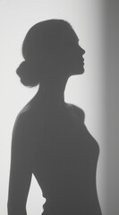 Female silhouette, elegant and quiet, minimalist aesthetic style
