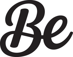 A motivational message with the word be in black with mindful grateful and positive surrounding it