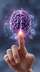 Digital brain activation with fingertip touch