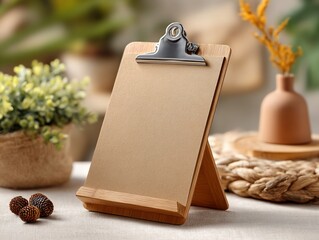 Elegant easel display amidst natures tranquility