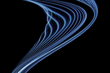 Curved light blue and dark blue abstract lines. Abstract lines.