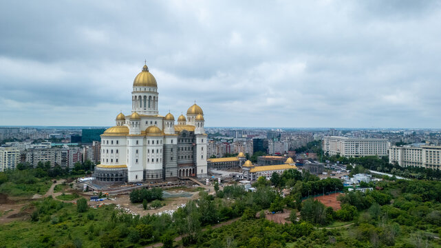 Golden Domes Over the Bucharest Cityscape