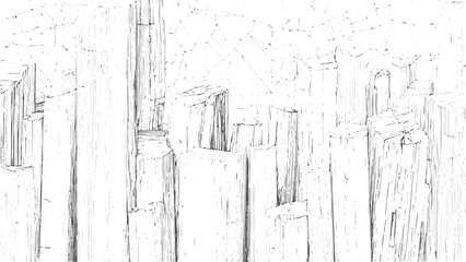 white wooden wall vectors design on transparent background.