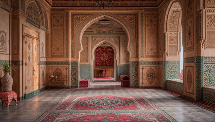 Richly Designed Elegant Interior with Decorative Patterns