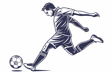 soccer player kicking ball