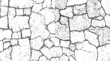 Rough black and white texture vector. wooden overlay Vector brush stroke texture. Distressed uneven distressed vector illustration. Overlay over vectors design on transparent background.