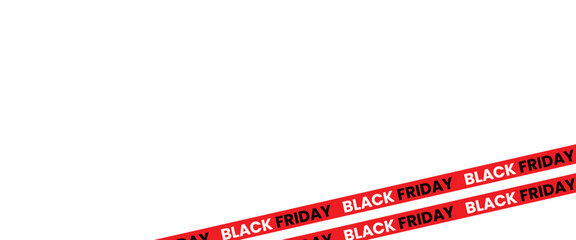 ribbons for black friday sale transparent png or isolated on white background, Crossed ribbons. Big sale. Graphic elements. Vector illustration
