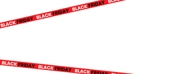 ribbons for black friday sale transparent png or isolated on white background, Crossed ribbons. Big sale. Graphic elements. Vector illustration