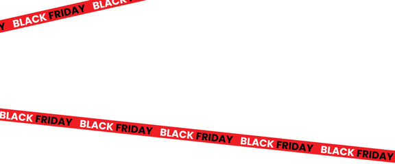 ribbons for black friday sale transparent png or isolated on white background, Crossed ribbons. Big sale. Graphic elements. Vector illustration