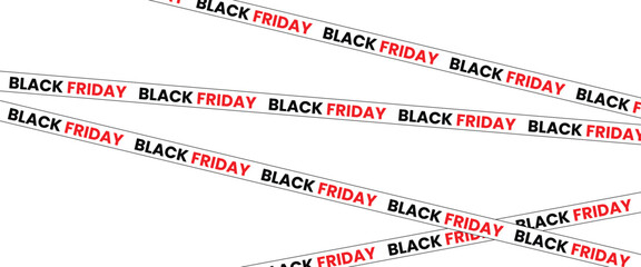 ribbons for black friday sale transparent png or isolated on white background, Crossed ribbons. Big sale. Graphic elements. Vector illustration