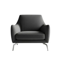 Fototapeta premium Modern Armchair on White Studio Surface, Front View Product Display