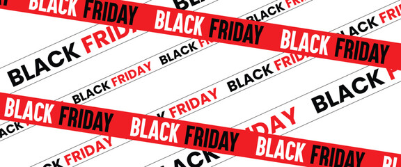 ribbons for black friday sale transparent png or isolated on white background, Crossed ribbons. Big sale. Graphic elements. Vector illustration
