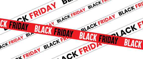 ribbons for black friday sale transparent png or isolated on white background, Crossed ribbons. Big sale. Graphic elements. Vector illustration