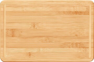 Rectangular light brown bamboo cutting board with juice groove