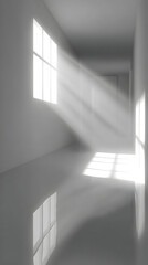 modern table with only a laptop placed at the center