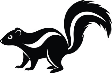 Illustration of a skunk known for its defensive spray