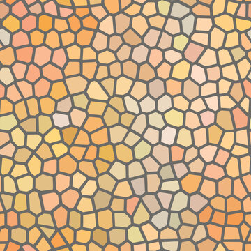 Stained glass - seamless multicolored pattern. Stylish mosaic ornament for design and decorations. Vector clipart.