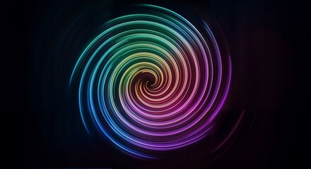Neon Rainbow Spiral