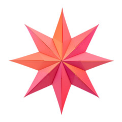 Geometric star illustration against transparent background