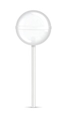 Isolated white lollipop on a white background