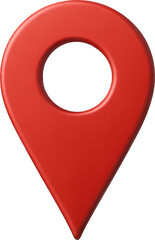 3D Red Map Pin Location Marker Isolated